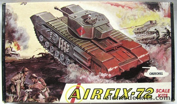 Airfix 1/76 Churchill Mk. VII Tank Craftmaster Issue with 15 Scale Soldiers, M5-49 plastic model kit